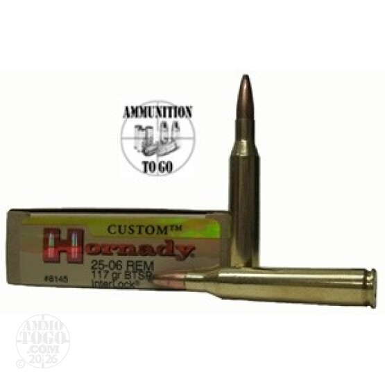 20rds - 25-06 Rem. Hornady 117gr. Boat Tail Soft Point Ammo